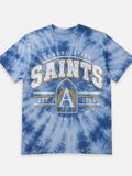 Youth Unisex Crewneck Navy Blue Tie Dye Tshirt (Saints)