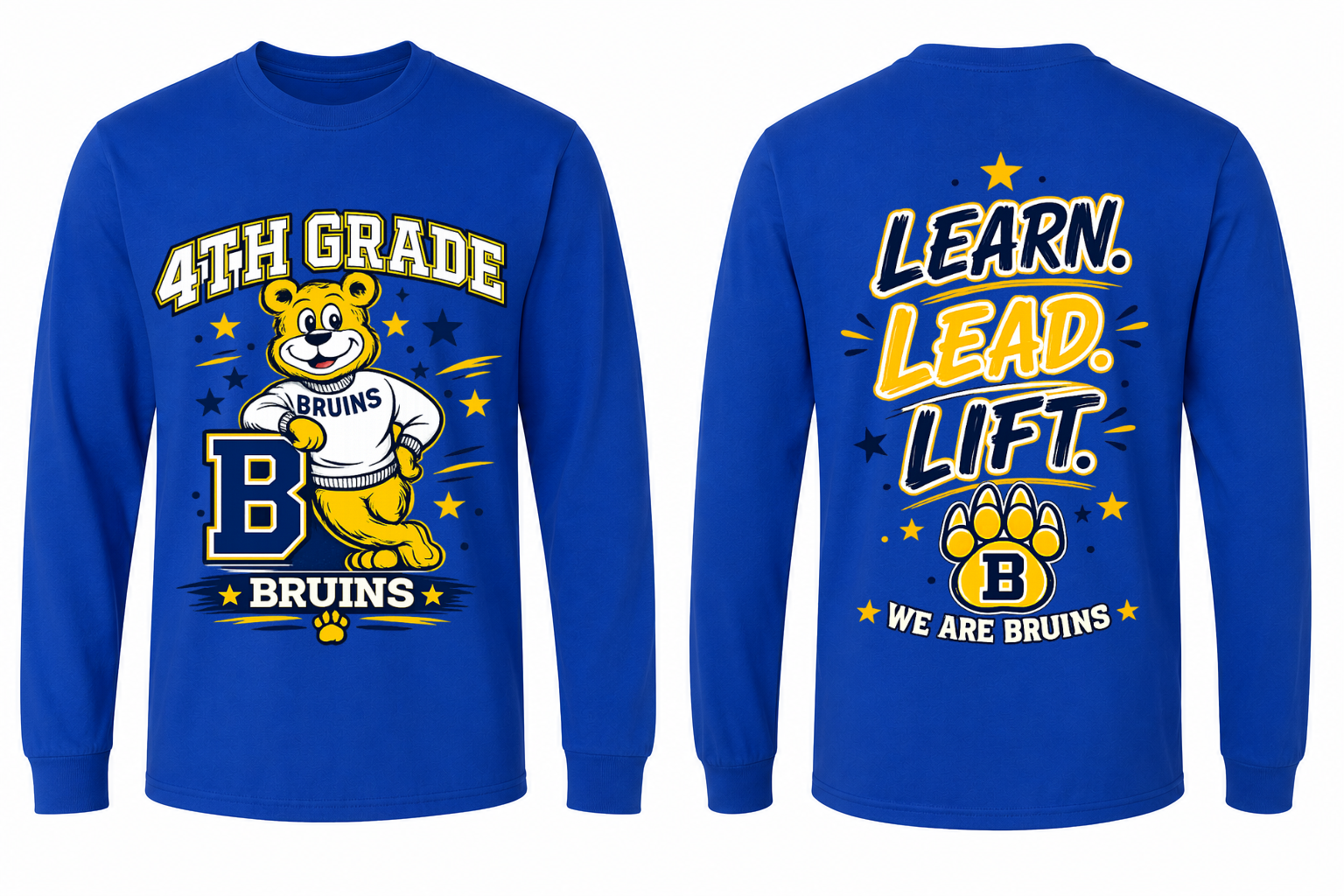 Bruins Youth Blue Long Sleeve Shirt