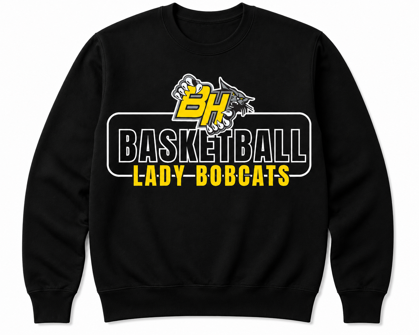 Girls Basketball Youth Crewneck Sweater