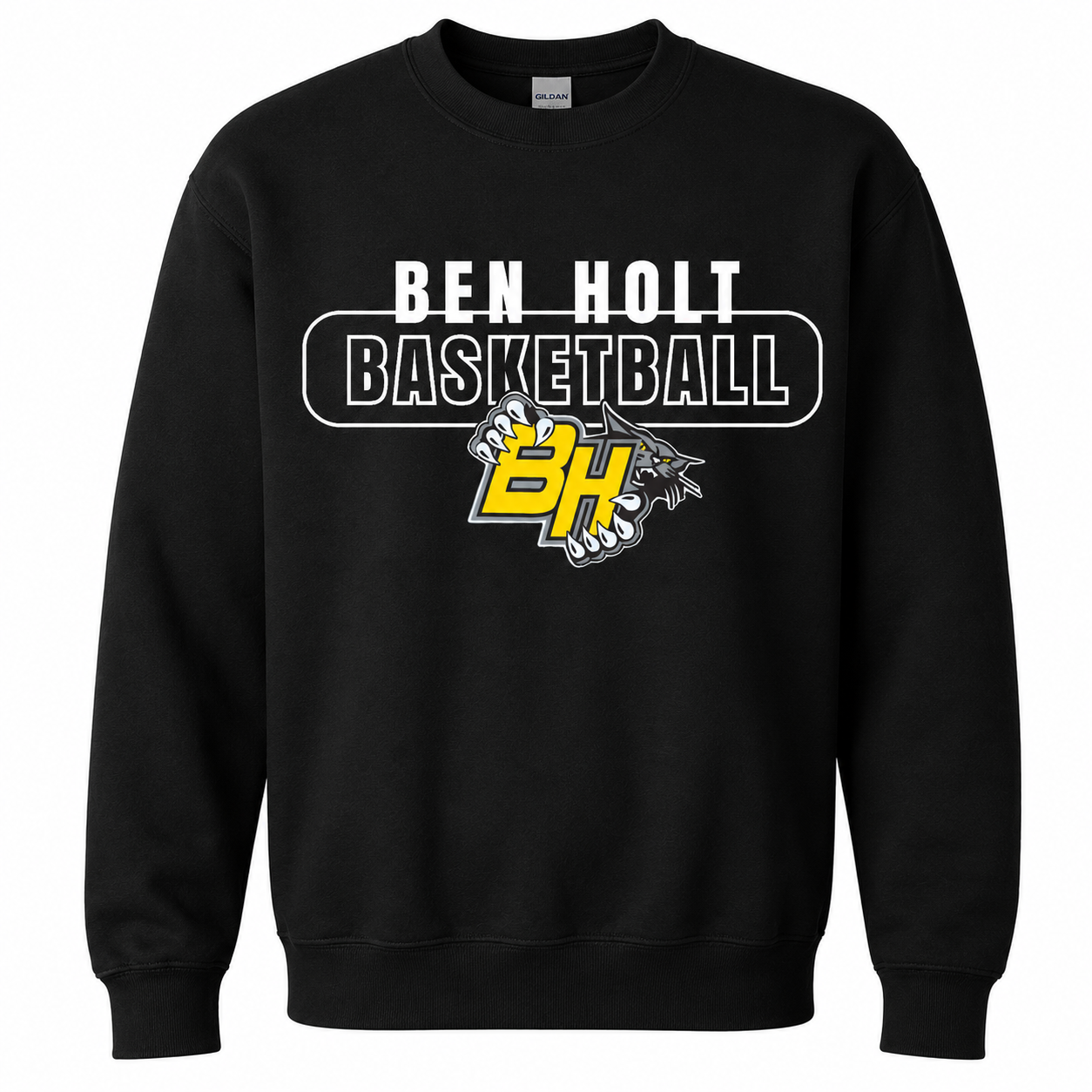 Boys Basketball Youth Crewneck Sweater