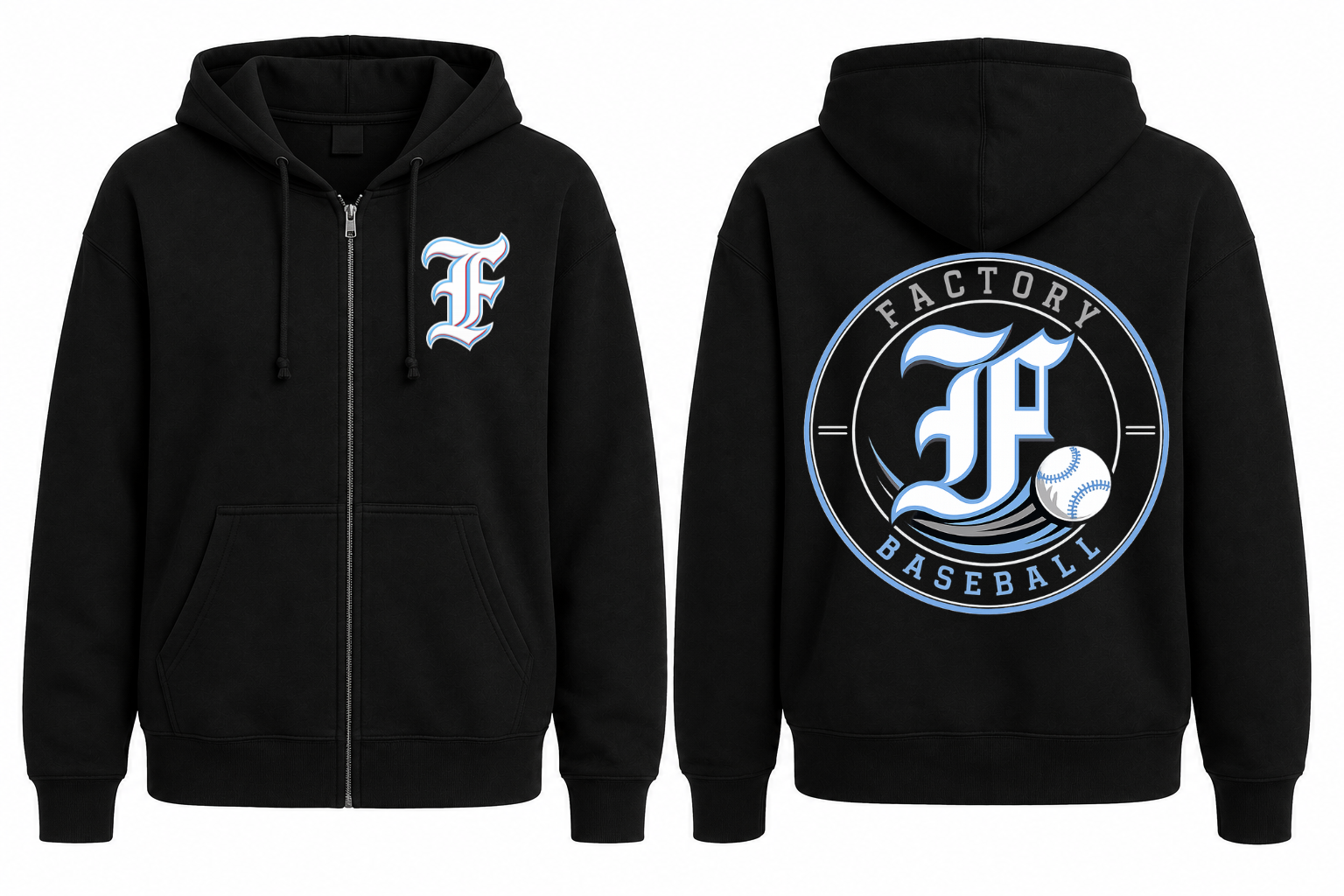 Factory Youth Zip Up Hoodie Option 2