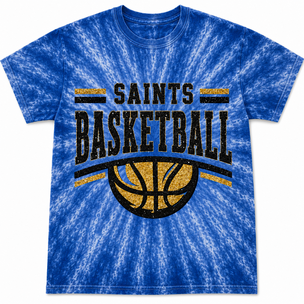 Adult Unisex Navy Blue Tie Dye Tshirt Basketball