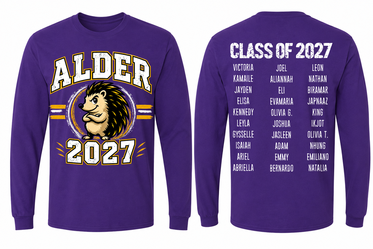 Alder Youth Purple Long Sleeve Shirt