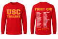 Trojans Youth Red Long Sleeve Shirt