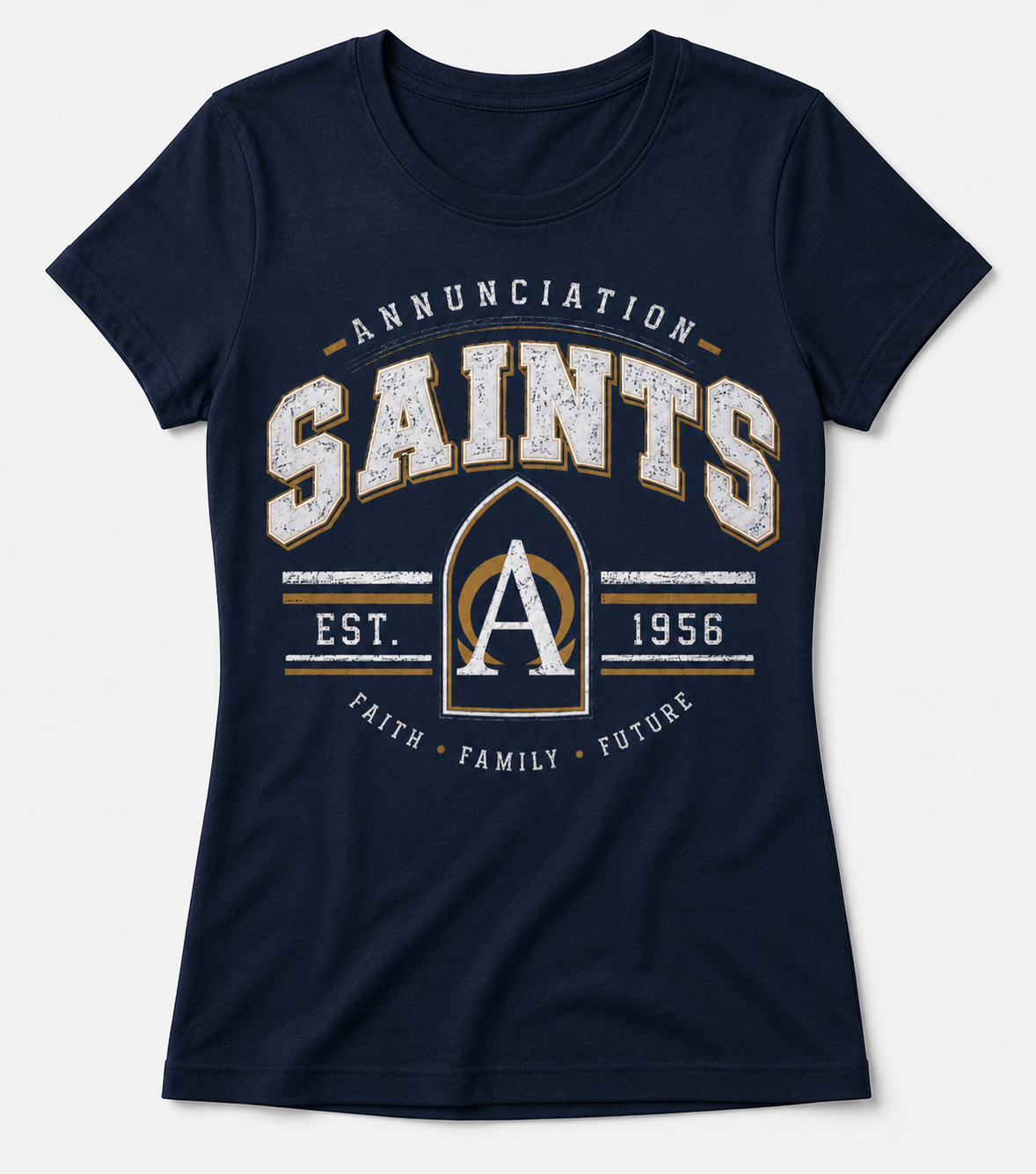 Womens Crewneck T-Shirt (Saints)
