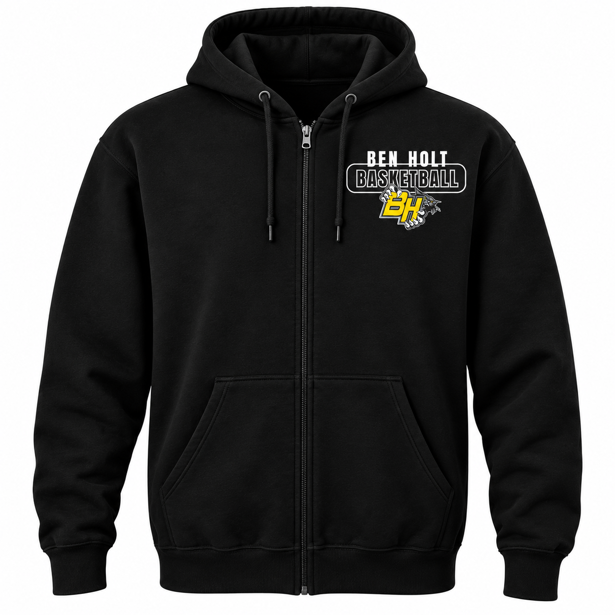 Boys Basketball Youth Zip Up Hoodie